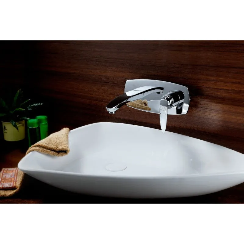 Voce Single-Handle Wall Mount Bathroom Faucet in Polished Chrome