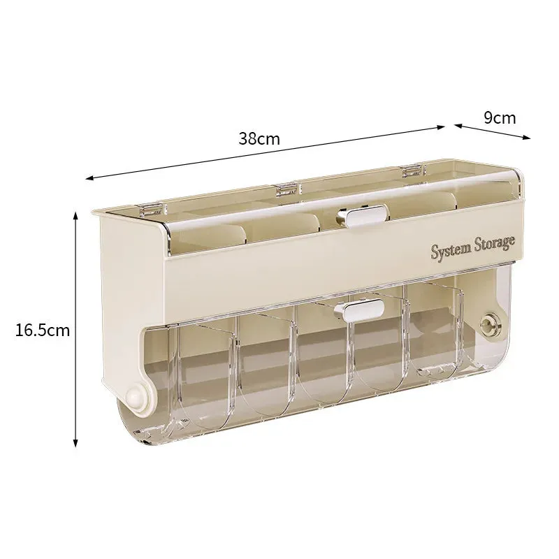Yeknu Wall Mounted Drawer Organizer Multifunctional Transparent Sock Organizer Panties Organizers with Classified Storage for Cupboard
