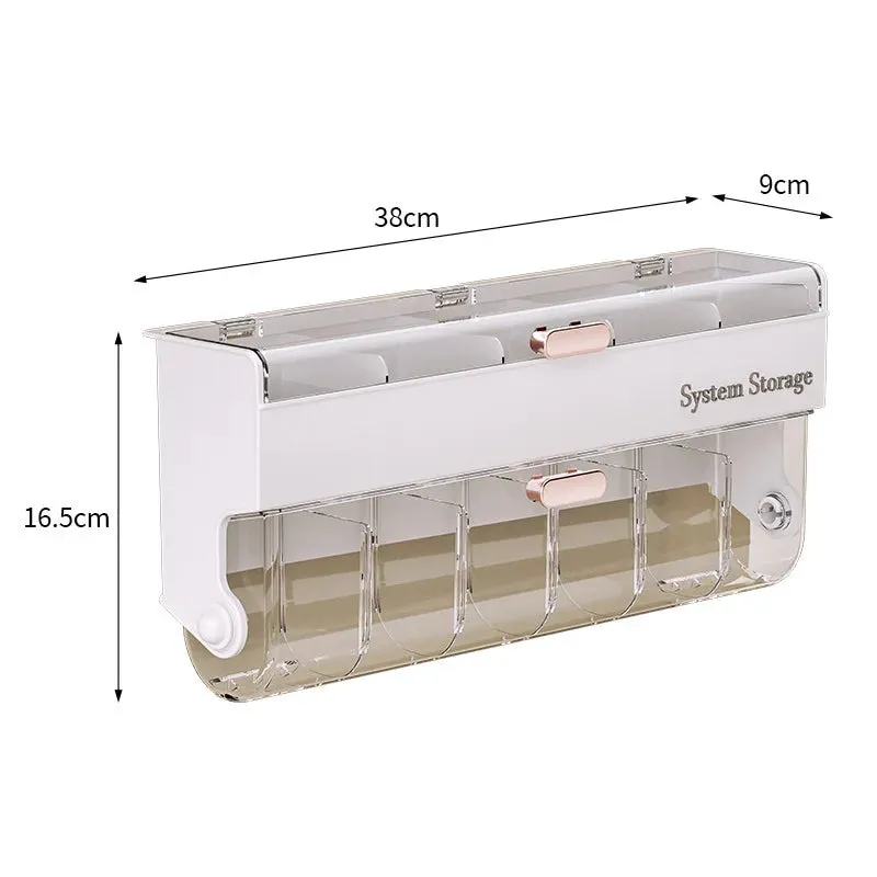 Yeknu Wall Mounted Drawer Organizer Multifunctional Transparent Sock Organizer Panties Organizers with Classified Storage for Cupboard