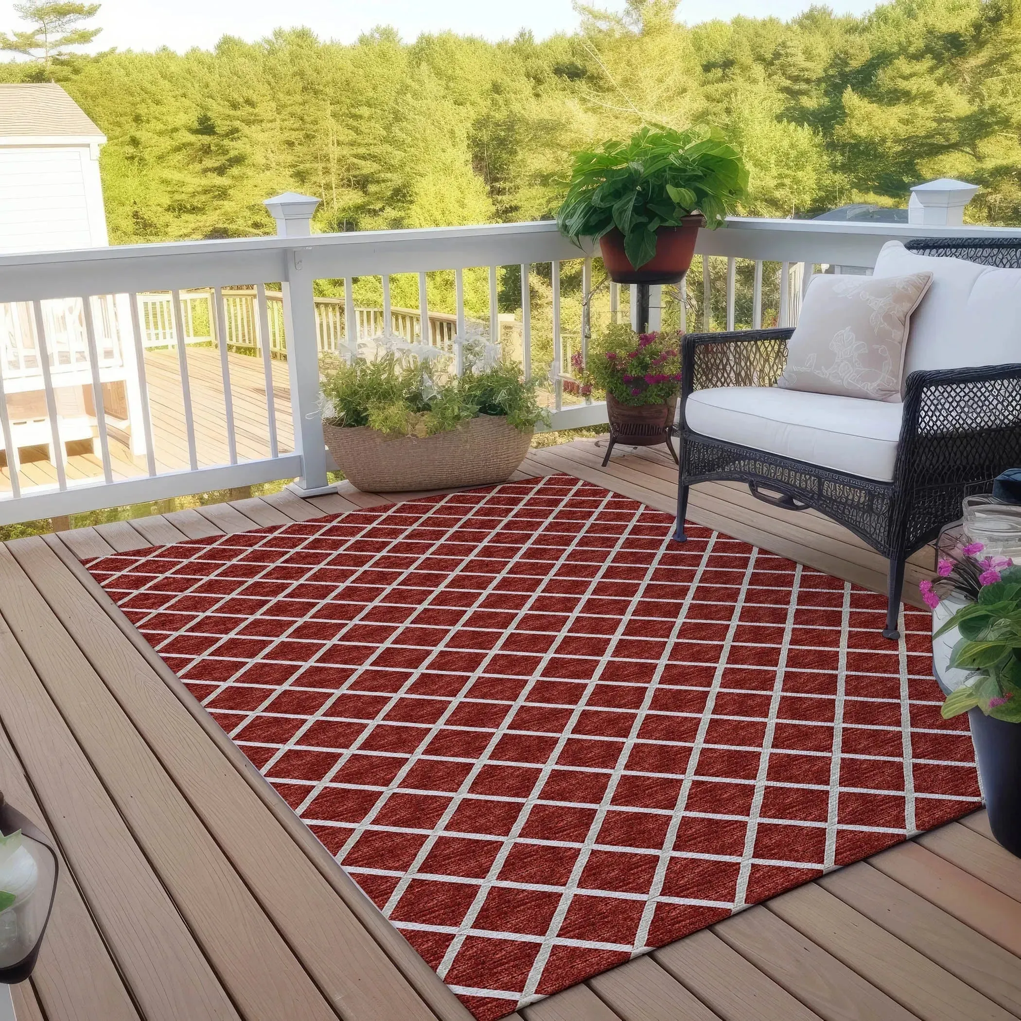 York YO1 Red Rug